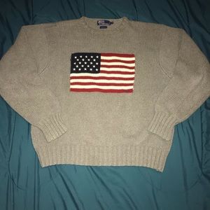 Vintage polo big flag sweater